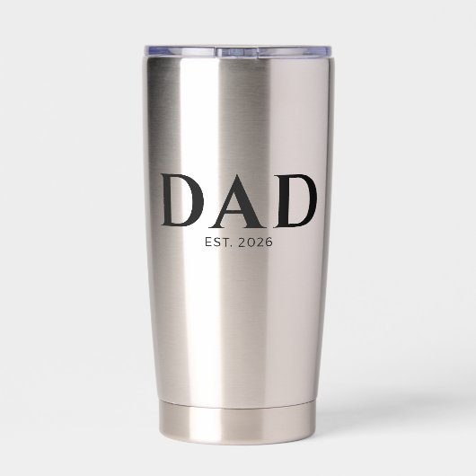 Dad Established New Dad Gift Thermobecher (Rückseite)