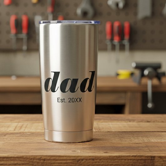 Dad Established New Dad Gift Thermobecher