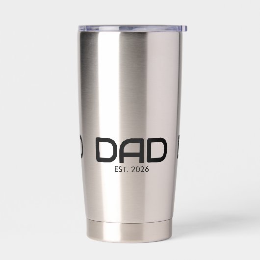 Dad Established New Dad Gift  Thermobecher (Links)