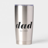 Dad Established New Dad Gift Thermobecher (Rückseite)