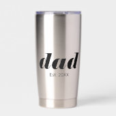 Dad Established New Dad Gift Thermobecher (Vorderseite)