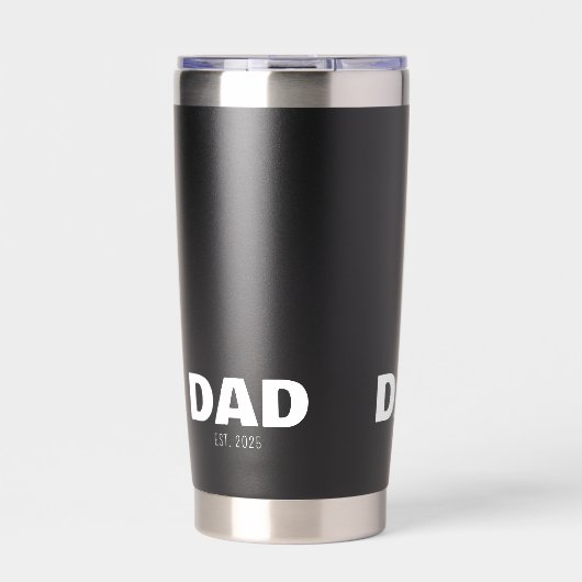 Dad Established New Dad Gift Thermobecher (Vorderseite)