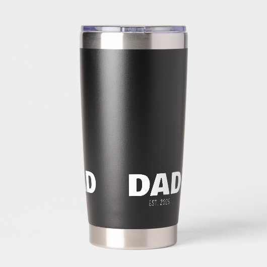 Dad Established New Dad Gift Thermobecher (Rückseite)