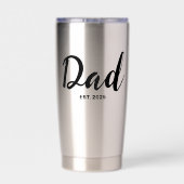 Dad Established New Dad Gift  Thermobecher (Rückseite)
