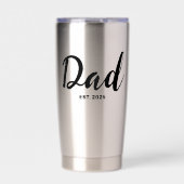 Dad Established New Dad Gift  Thermobecher (Vorderseite)