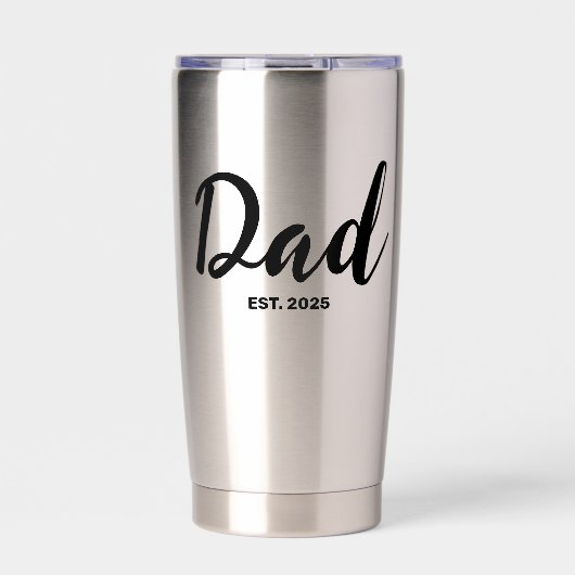 Dad Established New Dad Gift Thermobecher (Vorderseite)