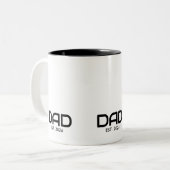 Dad Established New Dad Gift Zweifarbige Tasse (Vorderseite Links)