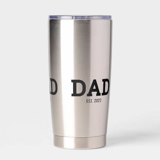 Dad Established New Mom Gift Insulated Thermobecher (Rückseite)