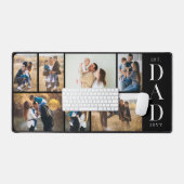 Dad Established Personalized Father Photo Collage Schreibtischunterlage (Tastatur & Maus)