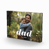 Dad Established Photo Father's Day Acrylic Block (Rechts)