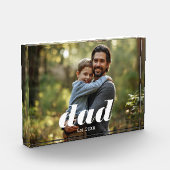 Dad Established Photo Father's Day Acrylic Block (Links)