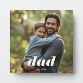Dad Established Photo Father's Day Fotoplatte (Vorderseite)