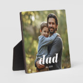 Dad Established Photo Father's Day Fotoplatte (Vorderseite)