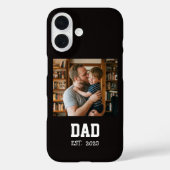 Dad Established Photo Father's Day Gift Black Case-Mate iPhone Hülle (Rückseite)