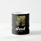 Dad Established Photo Father's Day Kaffeetasse (Mittel)