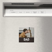 Dad Established Photo Father's Day Magnet (In Situ (Geschirrspüler))