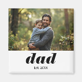 Dad Established Photo Father's Day Magnet (Vorne)
