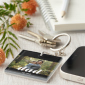 Dad Established Photo Father's Day Schlüsselanhänger (Vorderseite rechts)