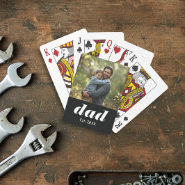 Dad Established Photo Father's Day Spielkarten