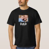 Dad Established Photo Father's Day T-Shirt (Vorderseite)