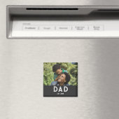 Dad Established Photo Gift Father's Day Magnet (In Situ (Geschirrspüler))