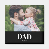 Dad Established Photo Gift Magnet (Vorne)