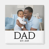 Dad Established Photo Gift Magnet (Vorne)