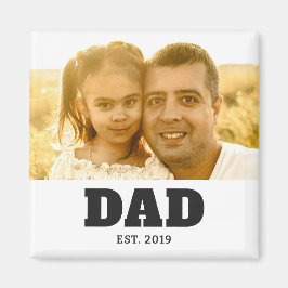 Dad Established Photo Gift Magnet