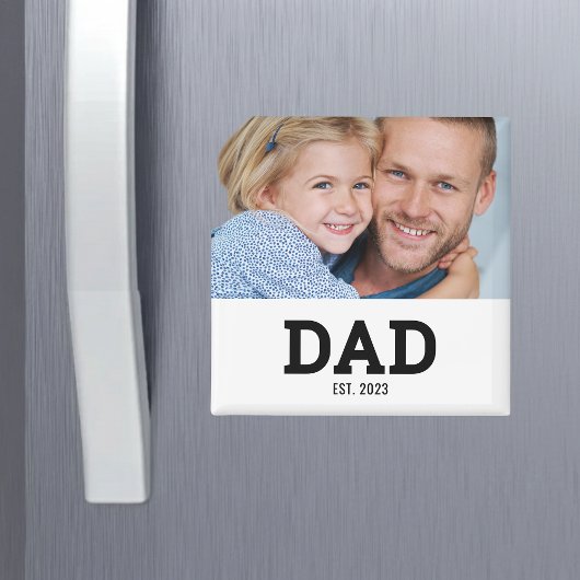 Dad Established Photo Gift Magnet