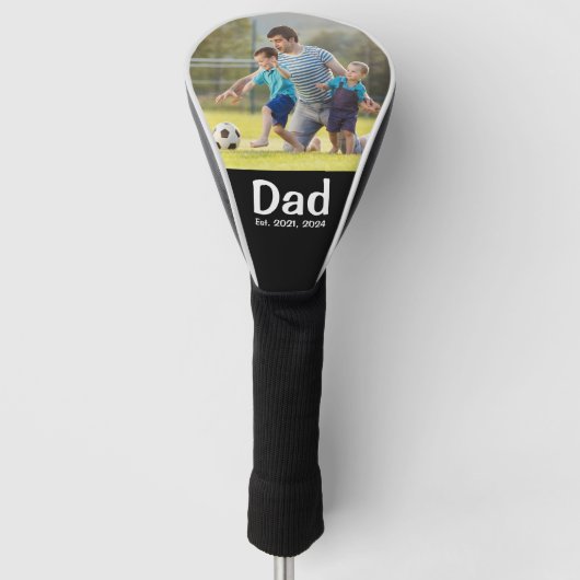 Dad Established Photo  Golf Headcover (Vorderseite)