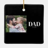 Dad Established Photo Keramikornament (Rückseite)