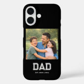 Dad Established Photo Modern Typography New Dad Case-Mate iPhone Hülle (Rückseite)