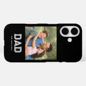 Dad Established Photo Modern Typography New Dad Case-Mate iPhone Hülle (Rückseite (Horizontal))