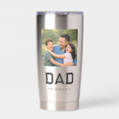 Dad Established Photo Modern Typography New Dad Thermobecher (Vorderseite)