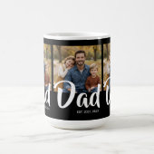 Dad Established Schrift Black 3 Foto Kaffeetasse (Mittel)