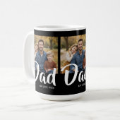 Dad Established Schrift Black 3 Foto Kaffeetasse (Vorderseite Links)