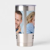 Dad Established Schrift Schwarz 2 Foto Thermobecher (Links)