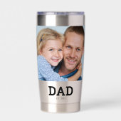 Dad Established Schrift Schwarz 2 Foto Thermobecher (Rückseite)