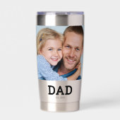 Dad Established Schrift Schwarz 2 Foto Thermobecher (Vorderseite)