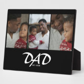 Dad Established Schrift Schwarz 3 Foto Fotoplatte (Seite)