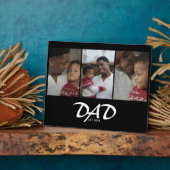 Dad Established Schrift Schwarz 3 Foto Fotoplatte (Seite)