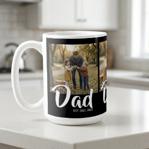 Dad Established Schrift Schwarz 3 Foto Kaffeetasse