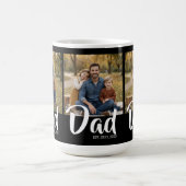 Dad Established Schrift Schwarz 3 Foto Kaffeetasse (Mittel)
