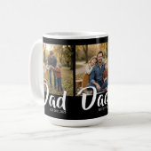Dad Established Schrift Schwarz 3 Foto Kaffeetasse (Vorderseite Links)