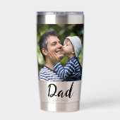 Dad Established Script Black 2 Photo Thermobecher (Rückseite)