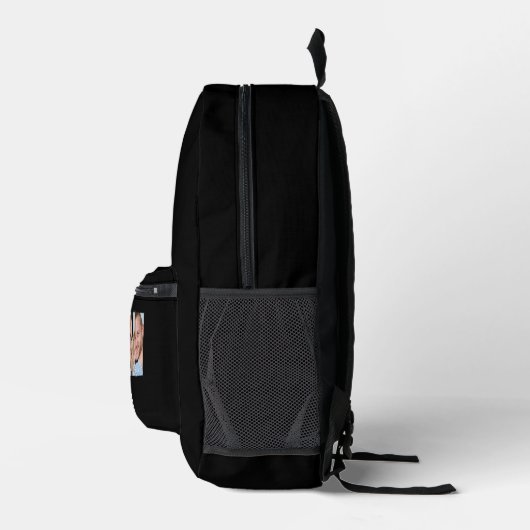 Dad Established Script Black 3 Photo Bedruckter Rucksack (Rechts)