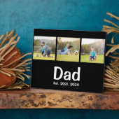 Dad Established Script Black 3 Photo Fotoplatte (Seite)