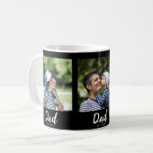 Dad Established Script Black 3 Photo Kaffeetasse (Vorderseite Links)