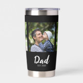 Dad Established Script Black 3 Photo Thermobecher (Links)