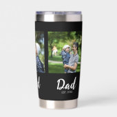 Dad Established Script Black 3 Photo Thermobecher (Rückseite)